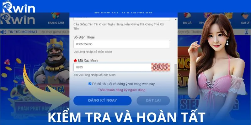 Kiểm tra – Bước cuối của hướng dẫn đăng ký RWIN Kiểm tra – Bước cuối của hướng dẫn đăng ký RWIN